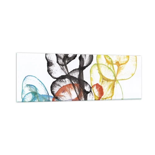 Glasbild - Bild auf glas - Blumen mit Seele - 90x30 cm