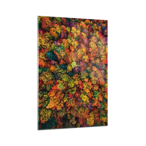 Glasbild - Bild auf glas - Blumenstrauß aus Herbstbäumen - 70x100 cm