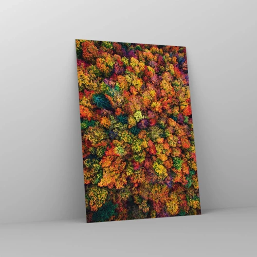 Glasbild - Bild auf glas - Blumenstrauß aus Herbstbäumen - 70x100 cm