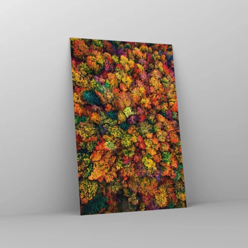 Glasbild - Bild auf glas - Blumenstrauß aus Herbstbäumen - 80x120 cm