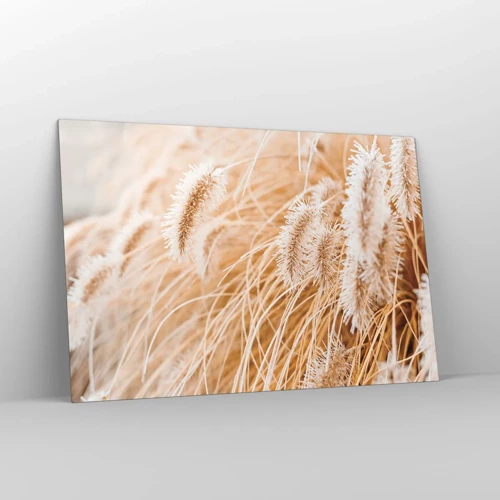 Glasbild - Bild auf glas - Das goldene Rauschen des Grases - 120x80 cm