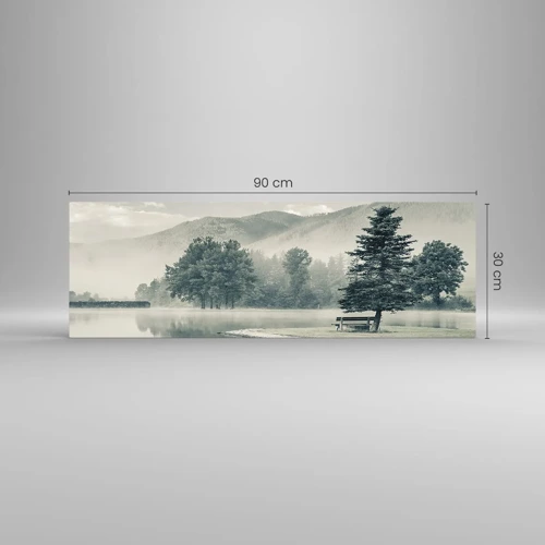 Glasbild - Bild auf glas - Der See schläft noch - 90x30 cm