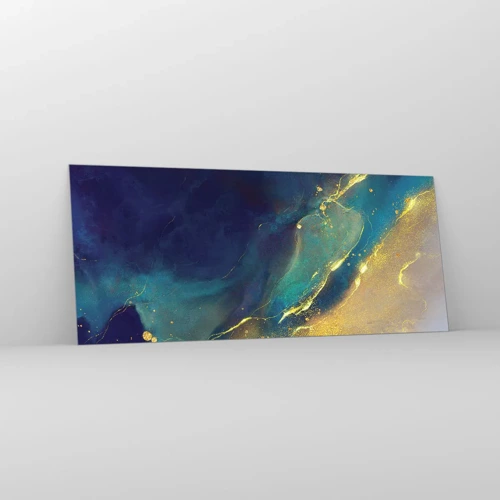 Glasbild - Bild auf glas - Der goldene Teich - 120x50 cm