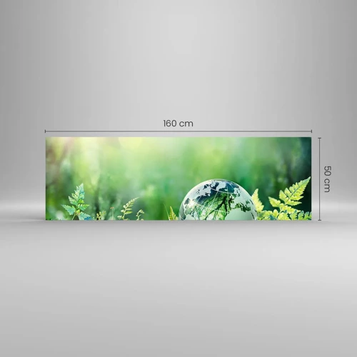 Glasbild - Bild auf glas - Der grüne Planet - 160x50 cm