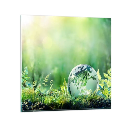 Glasbild - Bild auf glas - Der grüne Planet - 30x30 cm