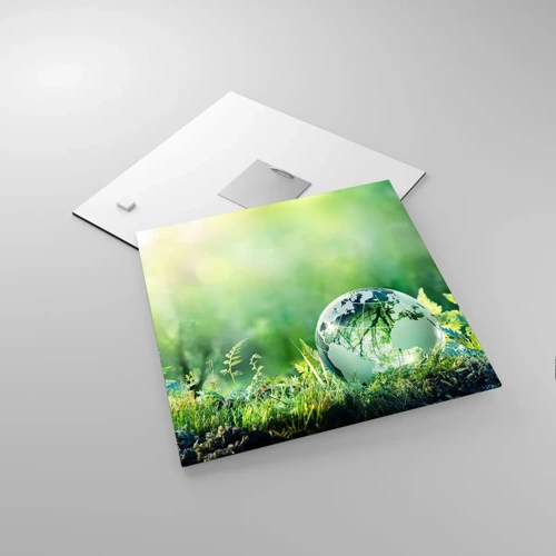 Glasbild - Bild auf glas - Der grüne Planet - 30x30 cm