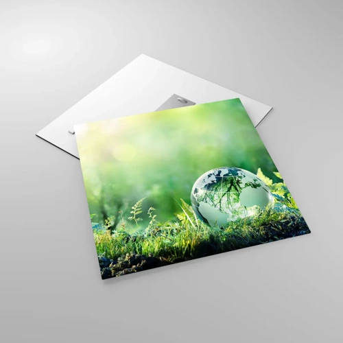 Glasbild - Bild auf glas - Der grüne Planet - 50x50 cm