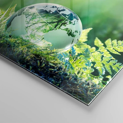 Glasbild - Bild auf glas - Der grüne Planet - 50x50 cm