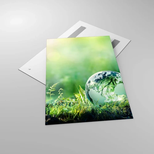 Glasbild - Bild auf glas - Der grüne Planet - 80x120 cm