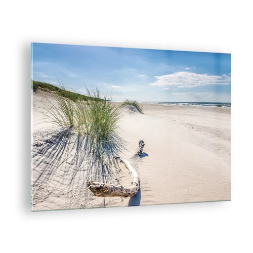 Glasbild - Bild auf glas - Der schönste Strand? Ostsee-Strand - 70x50 cm