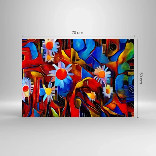 Glasbild - Bild auf glas - Die Farben des Lebens - 70x50 cm