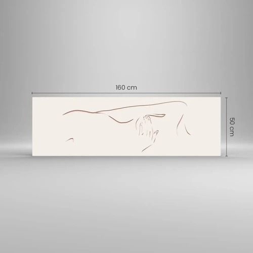 Glasbild - Bild auf glas - Die Form des Verlangens - 160x50 cm