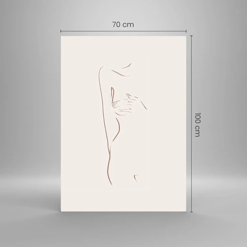 Glasbild - Bild auf glas - Die Form des Verlangens - 70x100 cm
