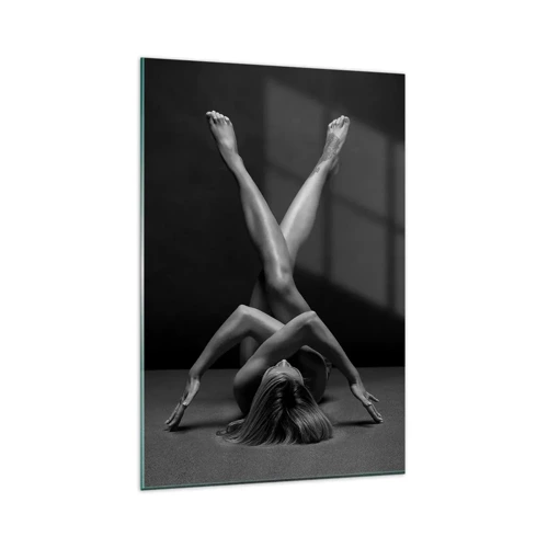 Glasbild - Bild auf glas - Die Geometrie der Nacktheit - 80x120 cm