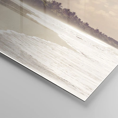 Glasbild - Bild auf glas - Die Liebkosung der Wellen - 50x50 cm