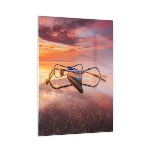 Glasbild - Bild auf glas - Die Ruhe eines tropischen Abends - 50x70 cm