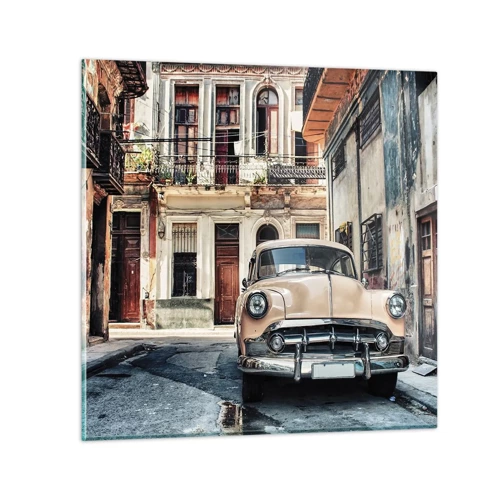 Glasbild - Bild auf glas - Die Siesta in Havanna - 30x30 cm