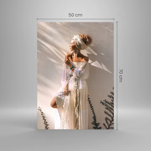 Glasbild - Bild auf glas - Die Sonne und das Mädchen - 50x70 cm