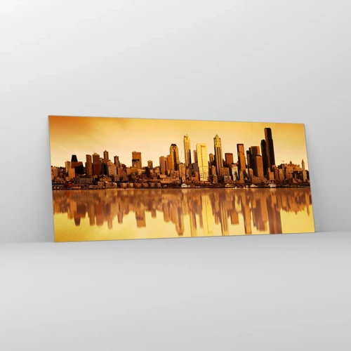 Glasbild - Bild auf glas - Die Stille der Metropole - 120x50 cm