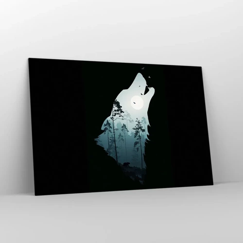 Glasbild - Bild auf glas - Die Stimme der Waldnacht - 120x80 cm