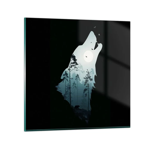 Glasbild - Bild auf glas - Die Stimme der Waldnacht - 40x40 cm