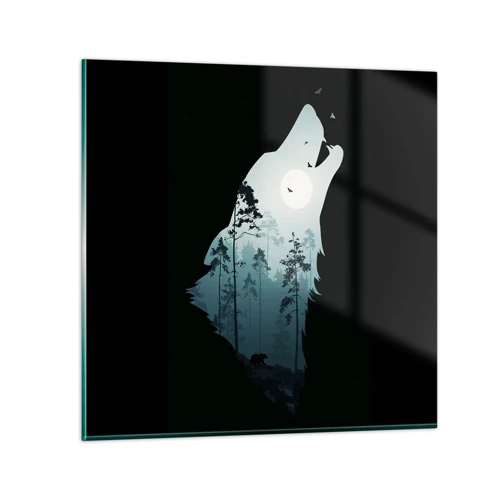 Glasbild - Bild auf glas - Die Stimme der Waldnacht - 60x60 cm