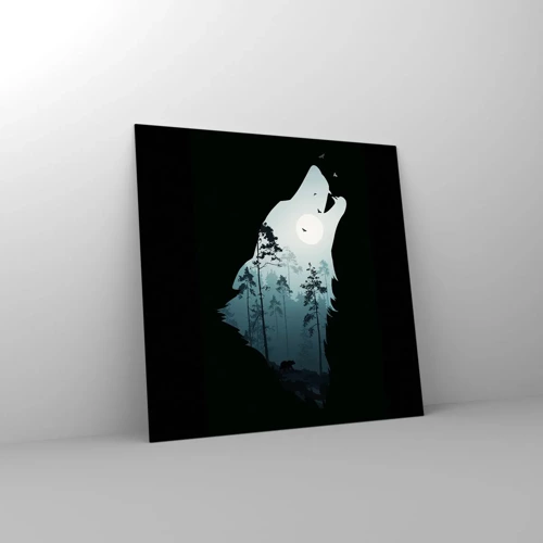 Glasbild - Bild auf glas - Die Stimme der Waldnacht - 60x60 cm