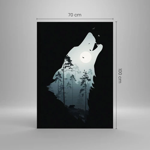 Glasbild - Bild auf glas - Die Stimme der Waldnacht - 70x100 cm