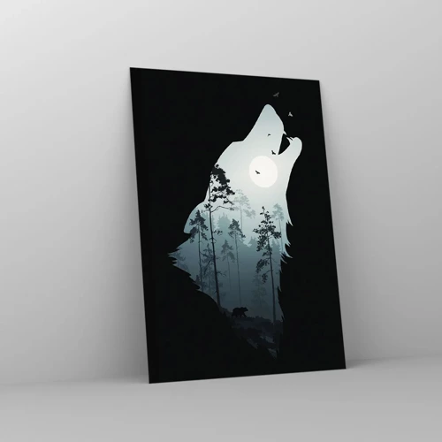 Glasbild - Bild auf glas - Die Stimme der Waldnacht - 70x100 cm