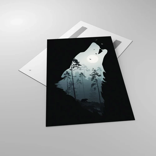 Glasbild - Bild auf glas - Die Stimme der Waldnacht - 80x120 cm