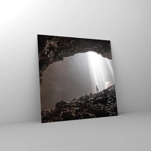 Glasbild - Bild auf glas - Die leuchtende Grotte - 40x40 cm