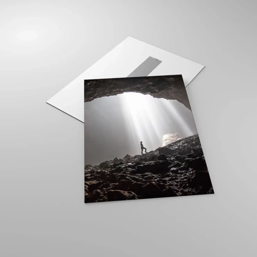 Glasbild - Bild auf glas - Die leuchtende Grotte - 50x70 cm