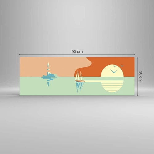 Glasbild - Bild auf glas - Die perfekte Meereslandschaft - 90x30 cm