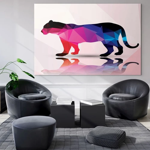 Glasbild - Bild auf glas - Diment Panther - 70x50 cm