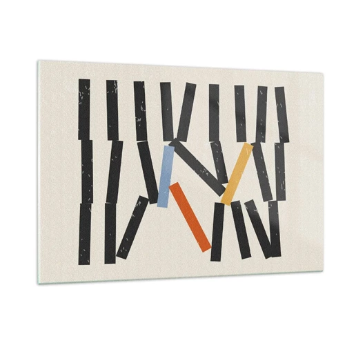 Glasbild - Bild auf glas - Domino – Komposition - 120x80 cm
