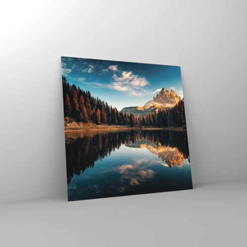 Glasbild - Bild auf glas - Doppelte Landschaft - 70x70 cm