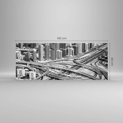 Glasbild - Bild auf glas - Dubai - die unmögliche Stadt - 100x40 cm