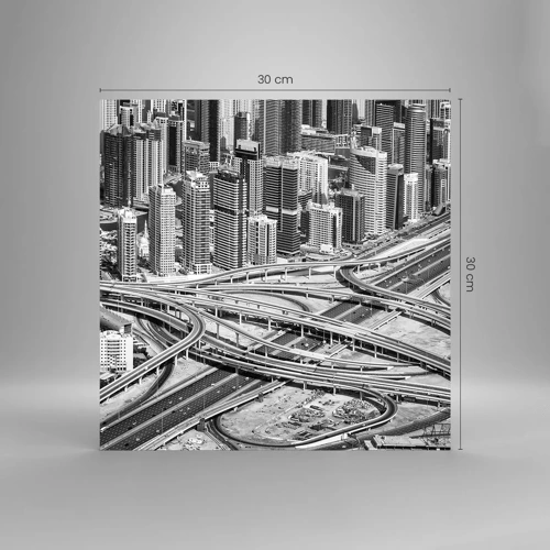 Glasbild - Bild auf glas - Dubai - die unmögliche Stadt - 30x30 cm