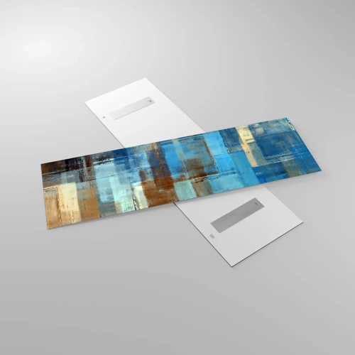 Glasbild - Bild auf glas - Durch den blauen Schleier - 160x50 cm