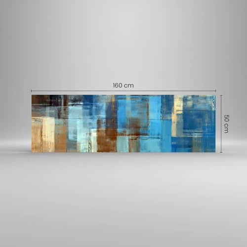 Glasbild - Bild auf glas - Durch den blauen Schleier - 160x50 cm