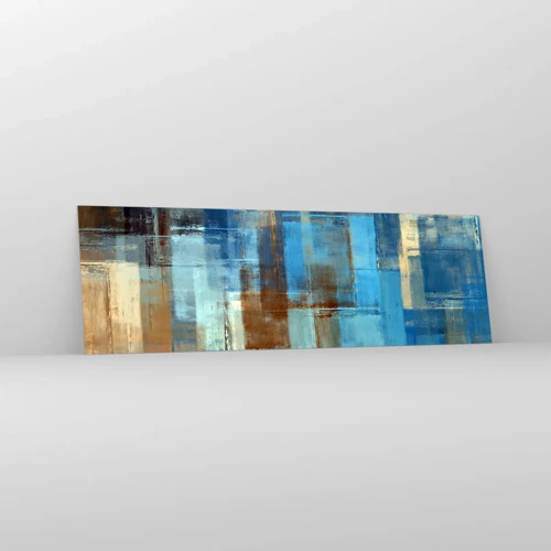 Glasbild - Bild auf glas - Durch den blauen Schleier - 160x50 cm