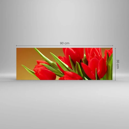 Glasbild - Bild auf glas - Ein Haufen Frühlingsfreude - 90x30 cm
