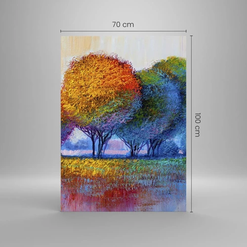 Glasbild - Bild auf glas - Ein Haufen leuchtender Farben - 70x100 cm