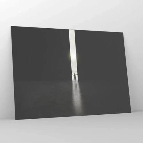Glasbild - Bild auf glas - Ein Schritt in eine strahlende Zukunft - 100x70 cm