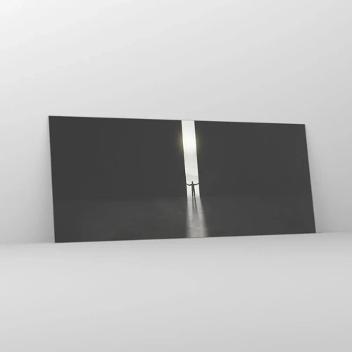 Glasbild - Bild auf glas - Ein Schritt in eine strahlende Zukunft - 120x50 cm