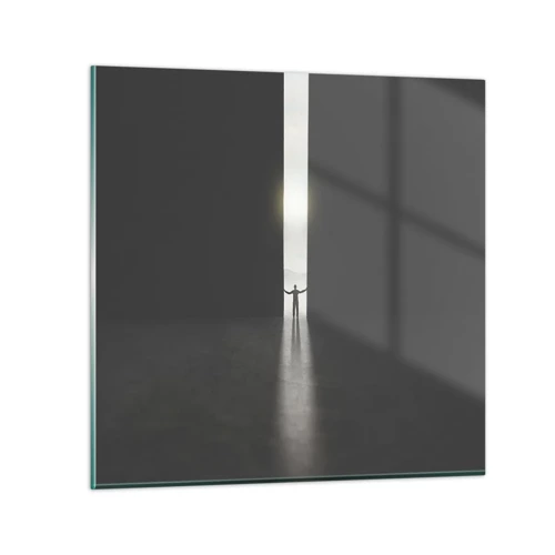 Glasbild - Bild auf glas - Ein Schritt in eine strahlende Zukunft - 40x40 cm