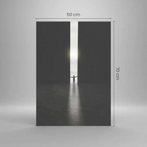Glasbild - Bild auf glas - Ein Schritt in eine strahlende Zukunft - 50x70 cm