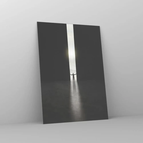 Glasbild - Bild auf glas - Ein Schritt in eine strahlende Zukunft - 50x70 cm