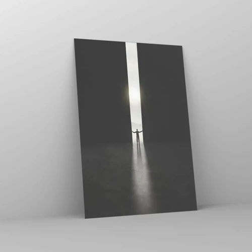 Glasbild - Bild auf glas - Ein Schritt in eine strahlende Zukunft - 70x100 cm