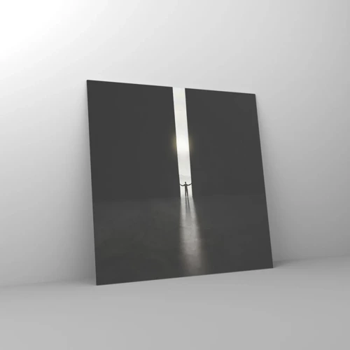 Glasbild - Bild auf glas - Ein Schritt in eine strahlende Zukunft - 70x70 cm